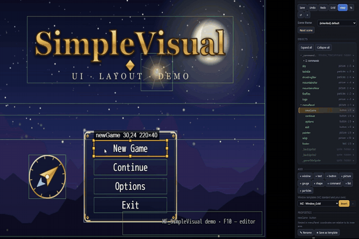 Visual editor